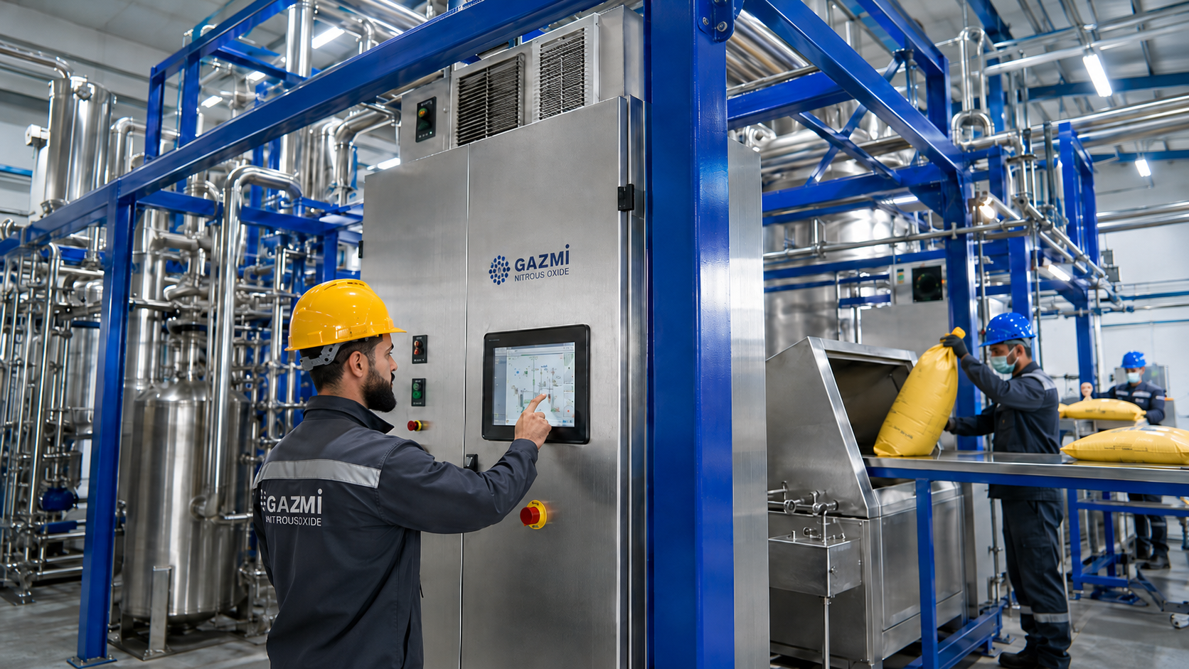 Opérations Gazmi de contrôle et de préparation en environnement industriel